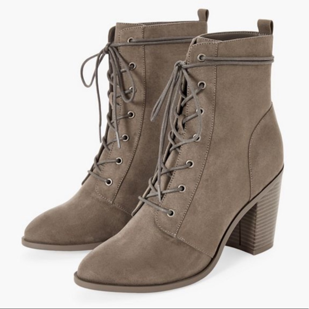 Lace-up booties
